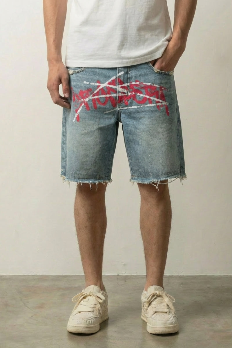 Short Graffiti Denim – Short Streetwear Y2K | Y2K Club