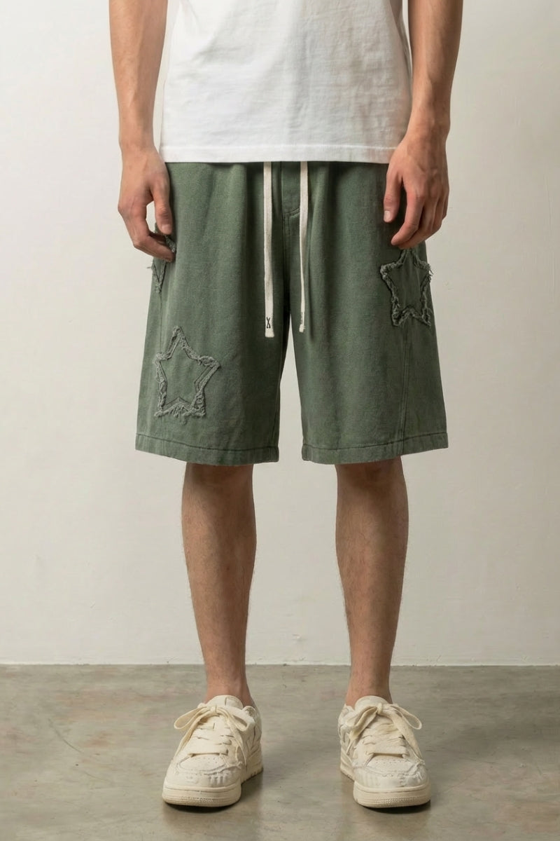 Short Patchwork Étoile – Short Streetwear Y2K | Y2K Club