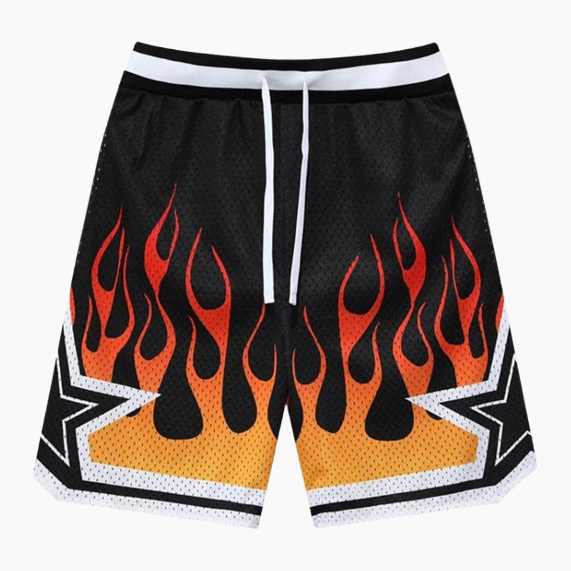 Short Y2K 'Flammes' orange