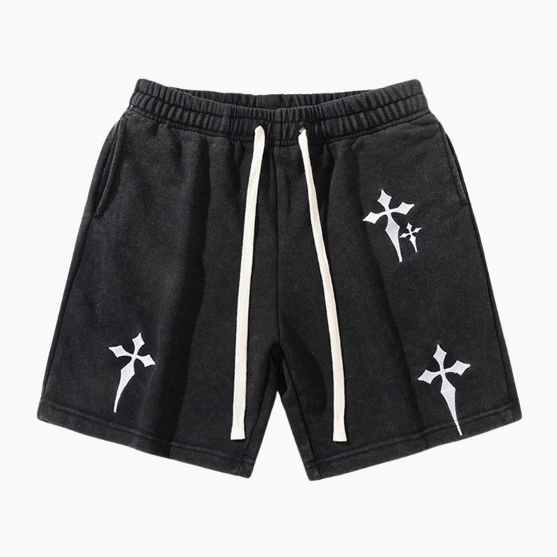 Short Y2K 'Gothic Cross' noir