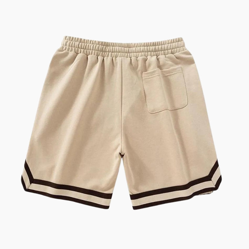 Short Y2K mixte édition 'Streetwear' de couleur beige