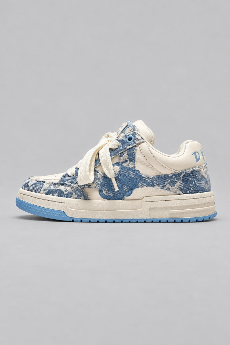 Sneakers Minimalistes Années 2000 — blue — vue de profil | Y2K Club