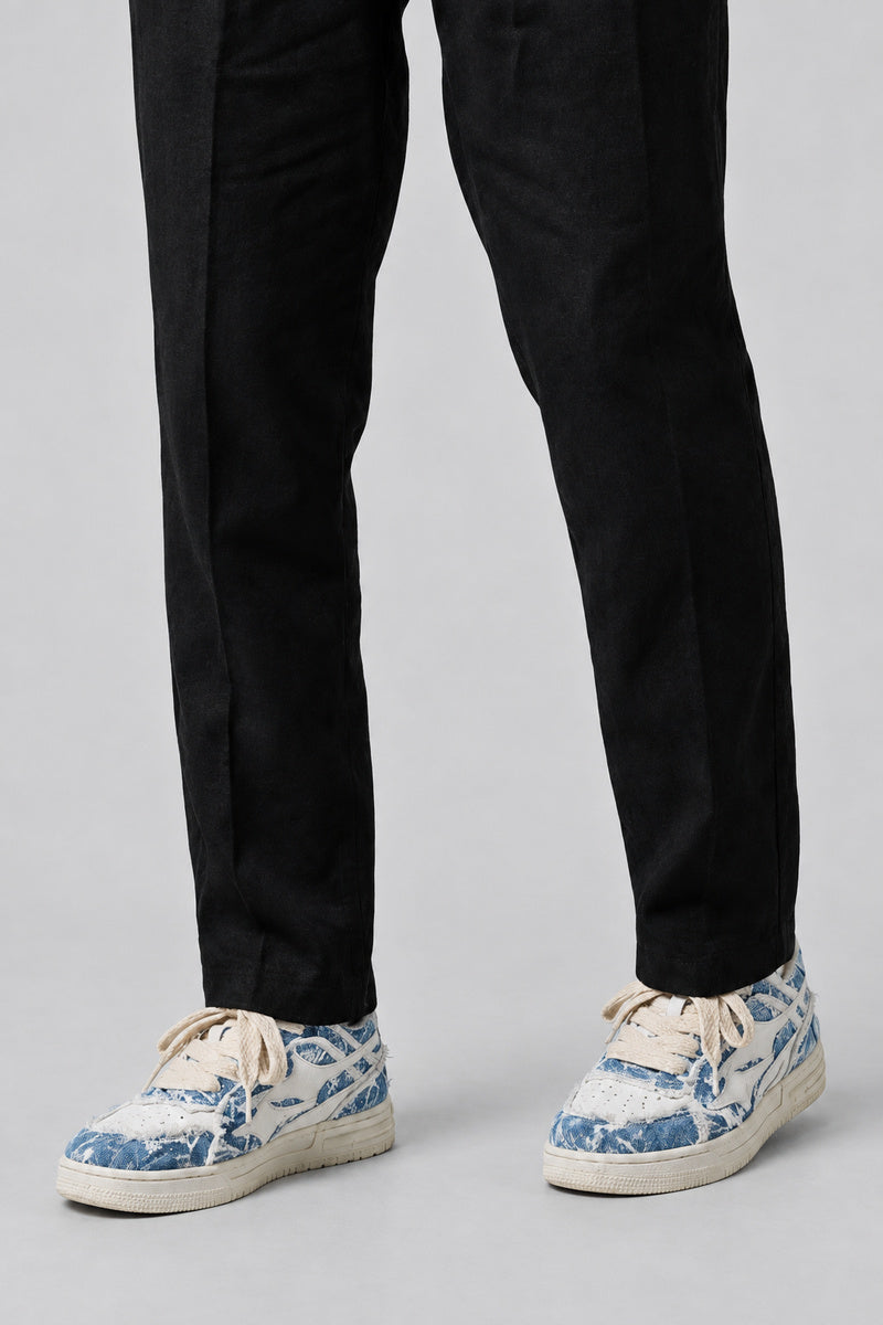 Sneakers Denim Rétro — Blue — vue portée | Y2K Club
