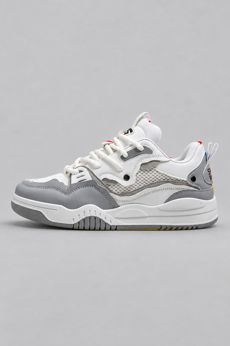 Sneakers Running Vintage — Grey — vue de profil | Y2K Club