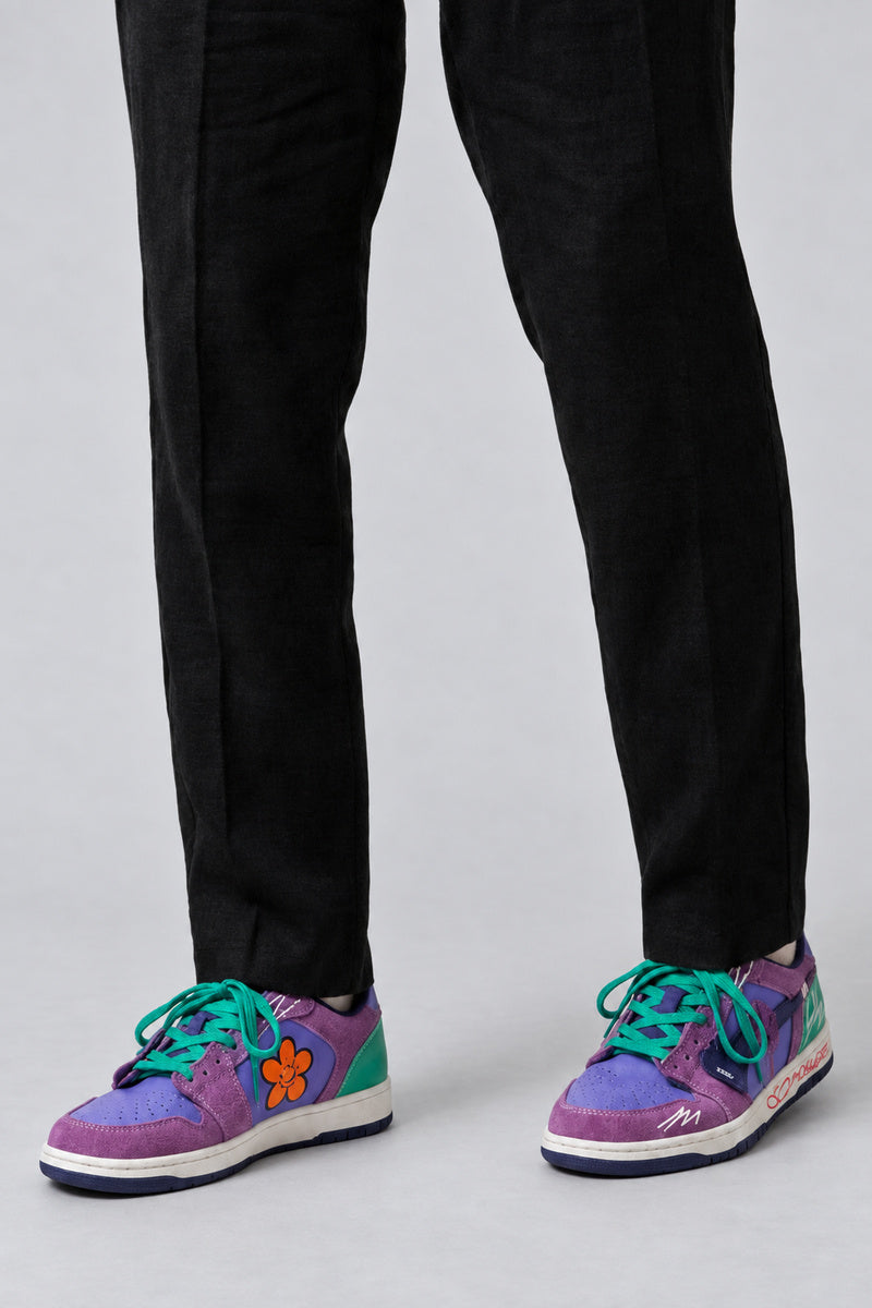 Sneakers Graffiti Streetwear — Purple — vue portée | Y2K Club