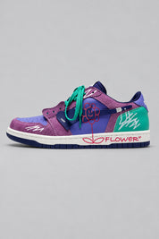 Sneakers Graffiti Streetwear — Purple — vue de profil | Y2K Club