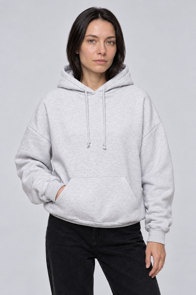 Sweat Ange Ailes Brodées gris clair, vue face — Y2K CLUB