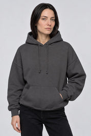 Sweat Ange Ailes Brodées gris fonce, vue face — Y2K CLUB