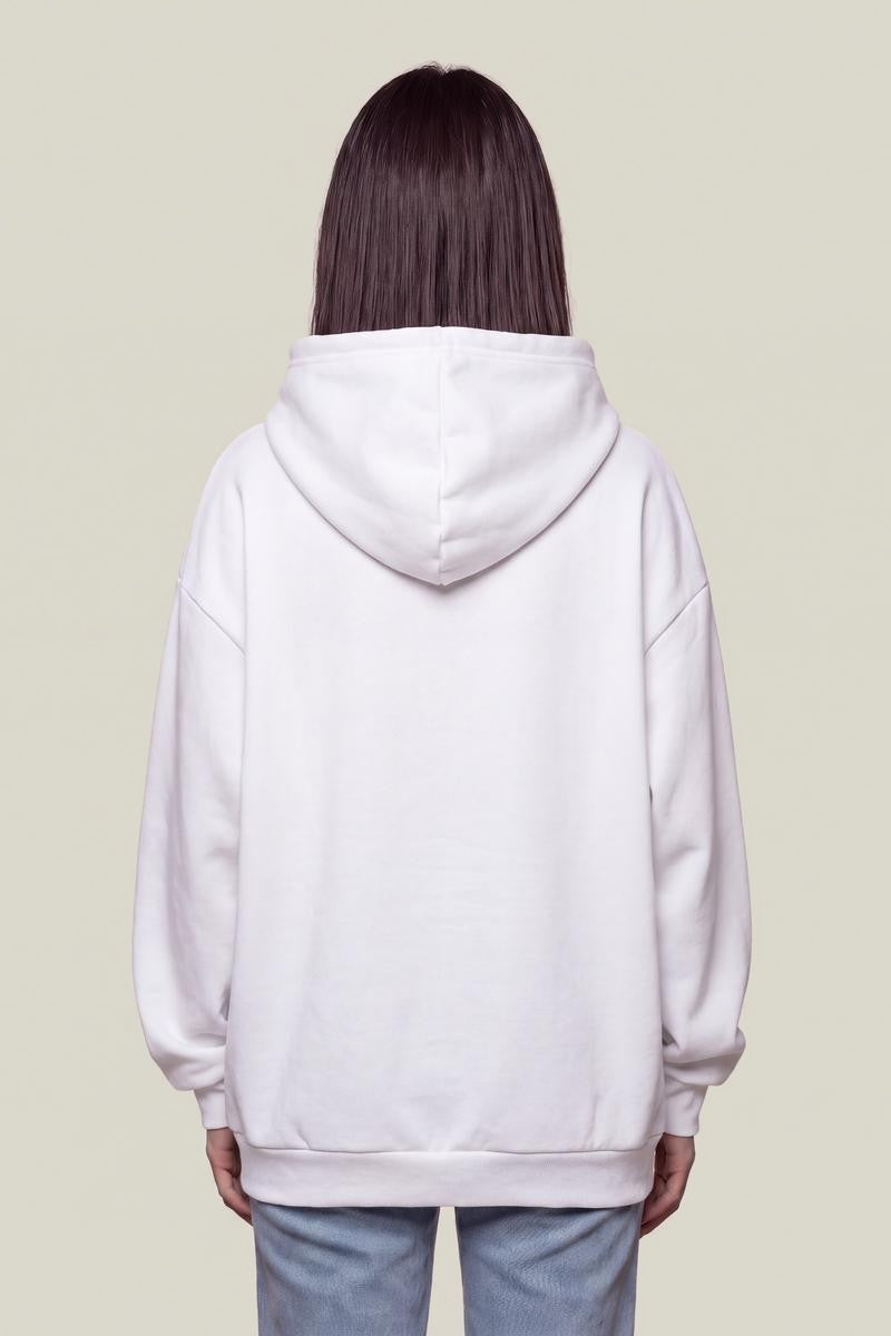 Sweat Bouche Grillz Rap Blanc vue de dos – Sweat Y2K | Y2K Club