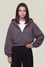 Sweat Court Zippé Coréen Anthracite – Sweat Y2K | Y2K Club