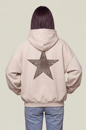 Sweat Étoile Léopard Années 2000 Beige – Sweat Y2K | Y2K Club