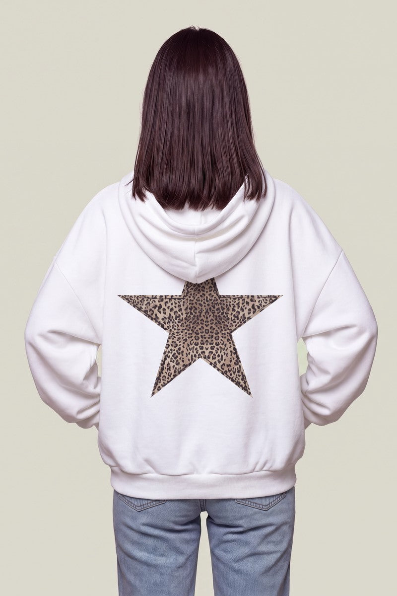 Sweat Étoile Léopard Années 2000 Blanc – Sweat Y2K | Y2K Club
