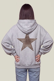 Sweat Étoile Léopard Années 2000 Gris – Sweat Y2K | Y2K Club
