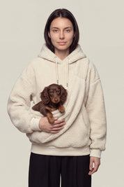 Sweat Sherpa Poche Animaux Kawaii Écru – Sweat Y2K | Y2K Club