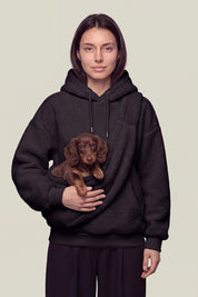 Sweat Sherpa Poche Animaux Kawaii Noir – Sweat Y2K | Y2K Club