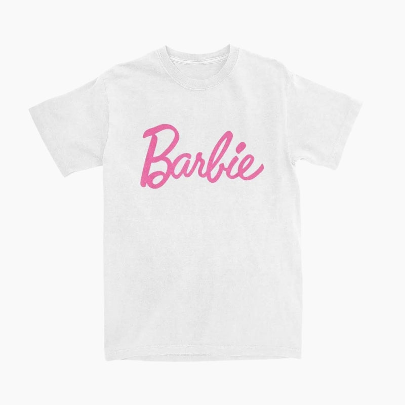 T-Shirt Barbie mixte disponible en noir et blanc, t shirt barbie femme et homme édition Y2K