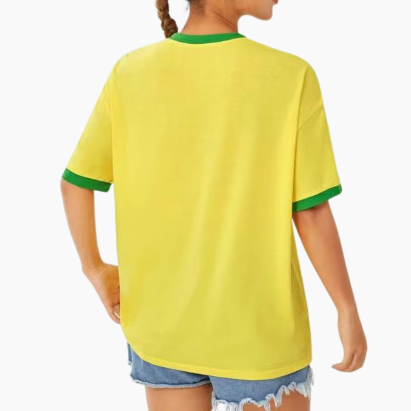 t shirt bresil bershka, t shirt femme bresil