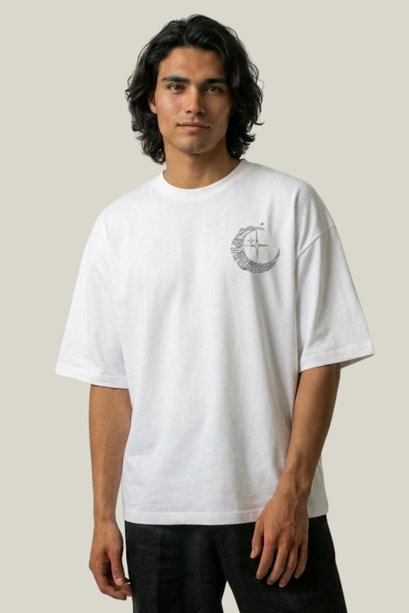 T-Shirt Gothique Lune Étoiles – Style Streetwear Y2K | Y2K Club