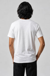 Dos uni du t-shirt blanc Hip-Hop, porté par un homme.