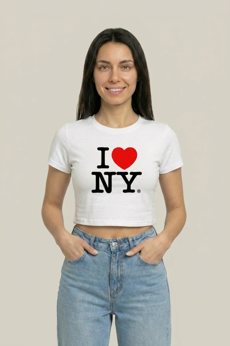 T-Shirt New York Y2K – Baby Tee Crop Top Streetwear | Y2K Club