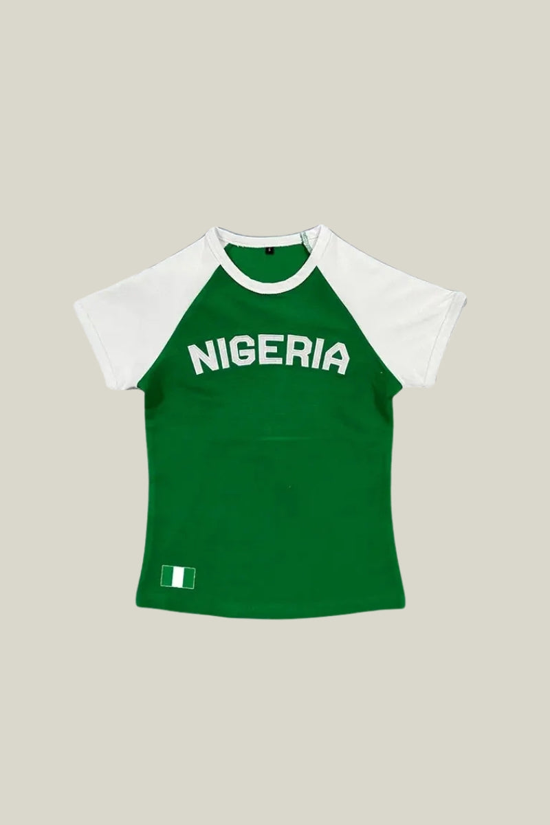 T-Shirt Nigeria – Baby Tee Y2K | Y2K Club