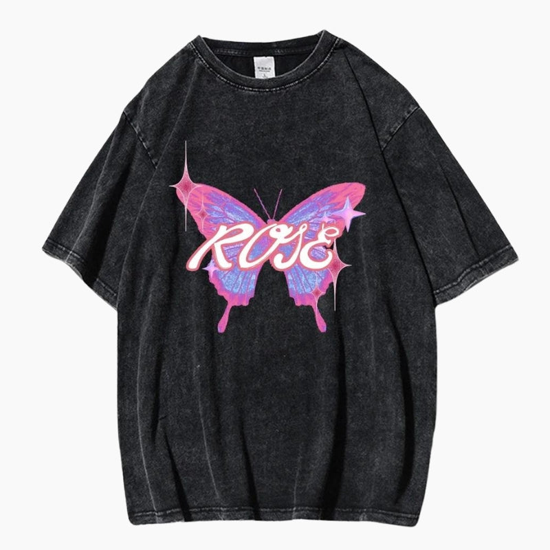 T-Shirt Y2K 'Butterfly Rose', alt j t shirt édition Butterfly Rose Y2K