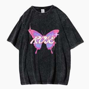 T-Shirt Y2K 'Butterfly Rose'