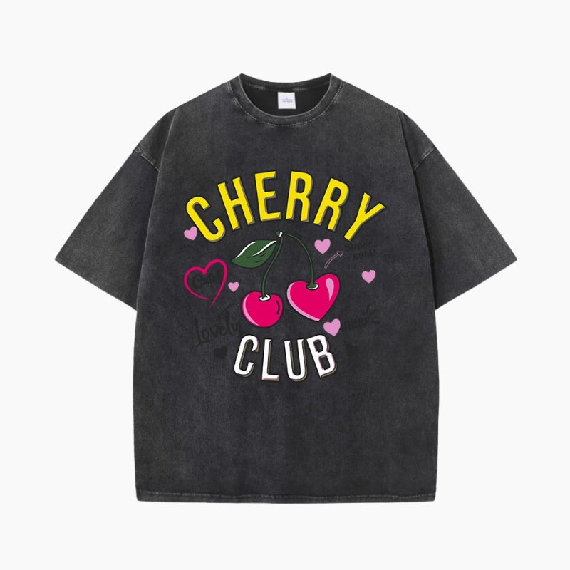 T-Shirt Y2K mixte édition 'Cherry Club'