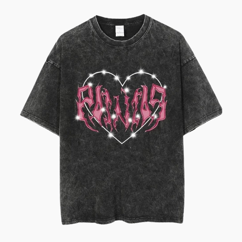 T-Shirt Y2K 'Flame Heart'