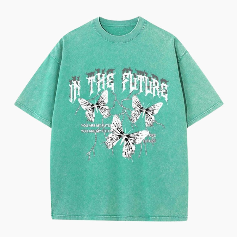 T-Shirt Y2K 'Future Butterflies' vert