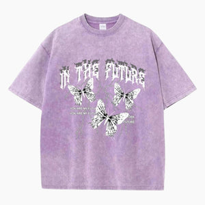 T-Shirt Y2K 'Future Butterflies' violet