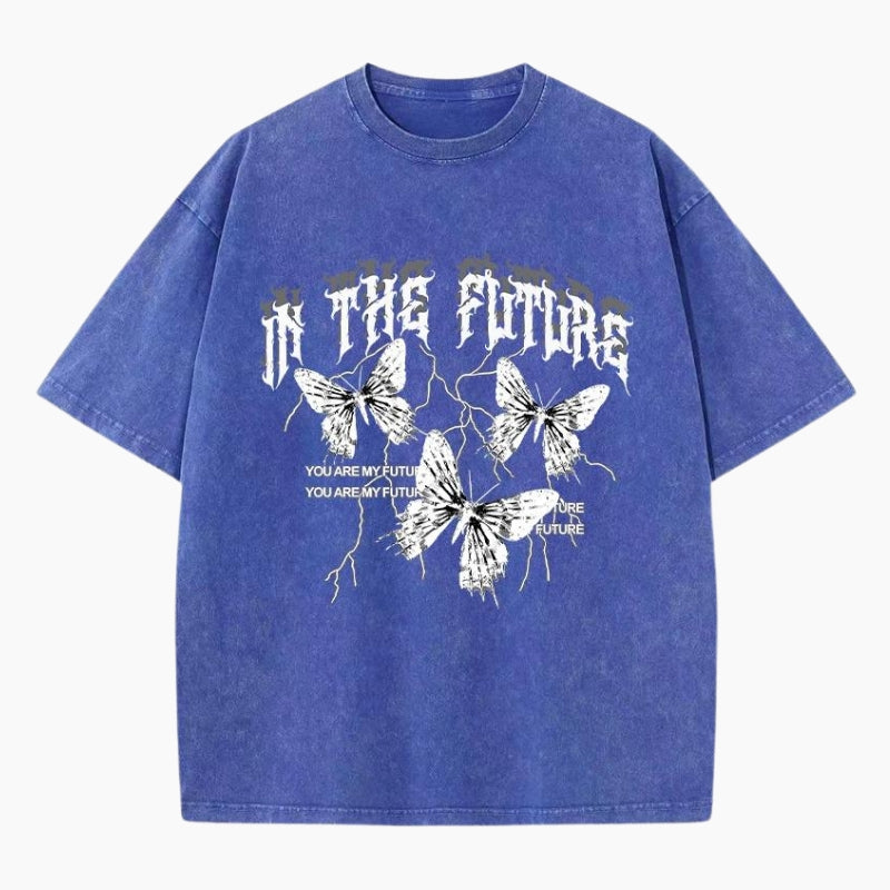 T-Shirt Y2K 'In The Future' bleu