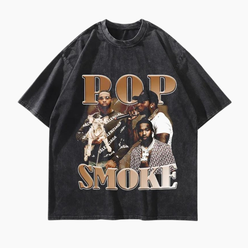 T-Shirt Y2K 'Pop Smoke Crew'