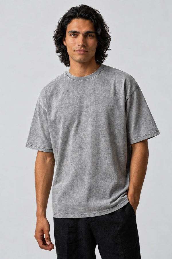 T-Shirt Basique Oversize Gris
