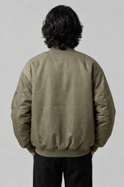 Veste Bomber Pilote — kaki, vue de dos, Y2K CLUB