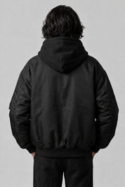Veste Bomber Pilote — noir, vue de dos, Y2K CLUB