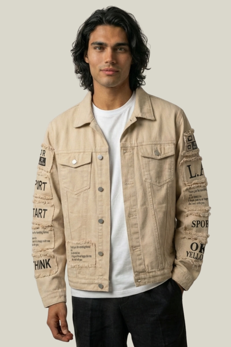 Veste Denim Patchwork – Veste Streetwear Y2K | Y2K Club