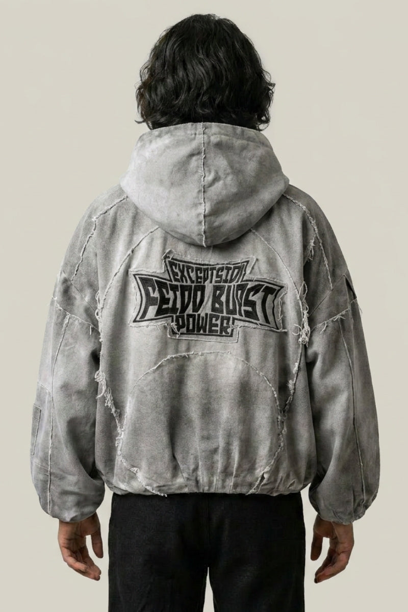 Veste Techwear Grise – Veste Y2K | Y2K Club