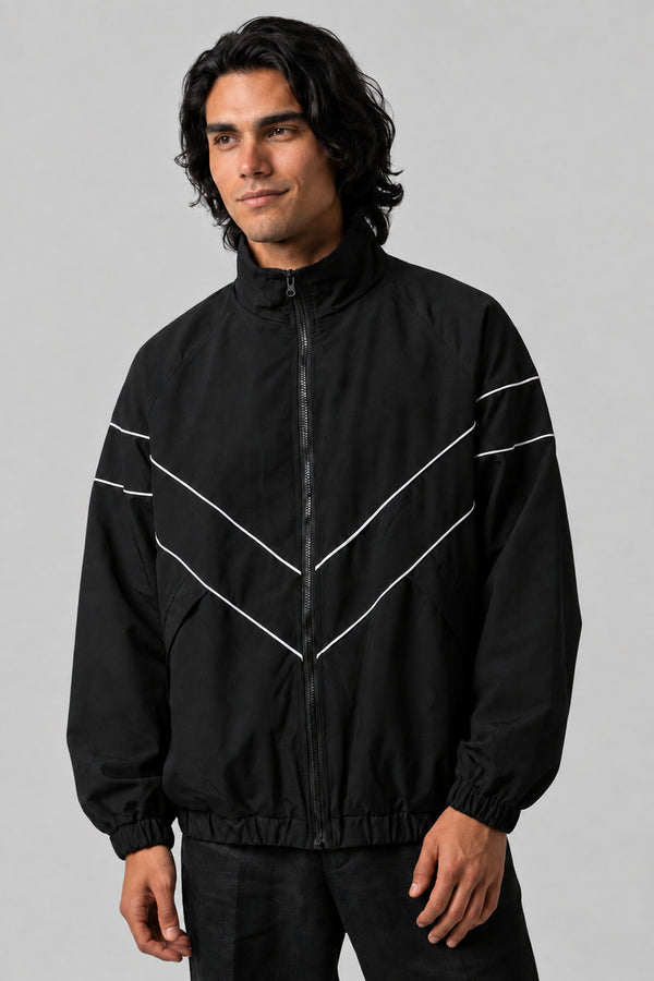 Veste Y2K 'Black V-Line'