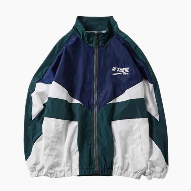 Veste Y2K 'Classic Windbreaker' verte, veste hiver y2k