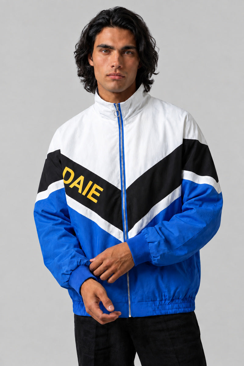 Veste Y2K 'Dynamic Stripes' — vue de face, Y2K CLUB